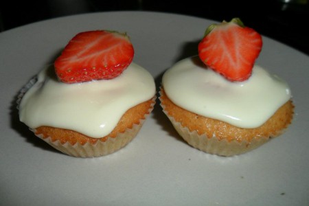 Sárgadinnyés muffin fehércsokis mázzal
